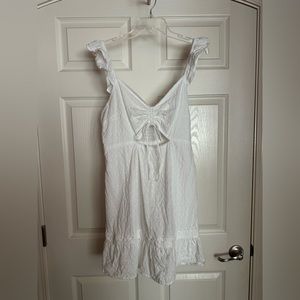 Super cute white eyelet cutout summer/spring dress - XXL